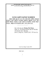 SKKN  đổi mới quản lý tổ chuyên môn nhằm nâng cao chất lượng hoạt động của tổ , góp phần nâng cao chất lượng giáo dục toàn diện ở t 