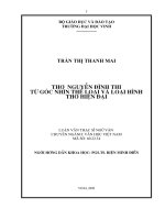 Thơ nguyễn đình thi từ góc nhìn thể loại và loại hình thơ hiện đại