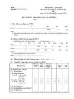 Bảng thuyết minh báo cáo tài chính (Dùng cho hợp tác xã).