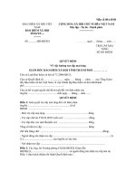 Quyết định về việc hưởng trợ cấp mai táng