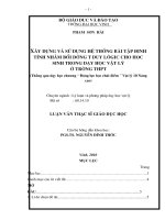 Xây dựng và sử dụng hệ thống bài tập định tính nhằm bồi dưỡng tư duy lôgic cho học sinh trong dạy học vật lý ở trường TH