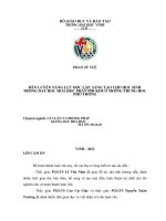 Rèn luyện năng lực độc lập, sáng tạo cho học sinh trong dạy học hóa học phần phi kim ở trường trung học phổ thông  luận