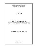 Cảm hứng phản tỉnh trong thơ chữ hán nguyễn du  luận văn thạc sĩ ngữ văn
