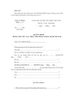 Quyết định đình chỉ thủ tục phục hồi hợp đồng kinh doanh