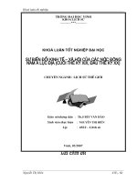 Sự biến đổi kinh tế xã hội của các nước đông nam á lục địa (cuối thế kỉ XIX, đầu thế kỉ XX) dưới tác động của thực dân phương tây