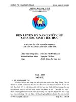 Rèn luyện kĩ năng viết chữ cho học sinh tiểu học