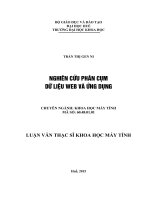 Nghiên cứu phân cụm dữ liệu web và ứng dụng