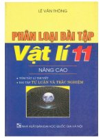 Phân loại bài tập vật lý 11 nâng cao p1