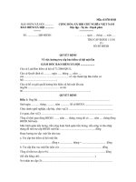 Quyết định về việc hưởng trợ cấp BHXH một lần