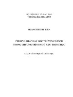 Phương pháp dạy học truyện cổ tích trong chương trình ngữ văn trung học  luận văn thạc sỹ ngữ văn