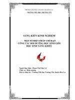 skkn biện pháp chỉ đạo công tác bồi dưỡng học sinh giỏi– học sinh năng khiếu ở trường tiểu học trường yên 