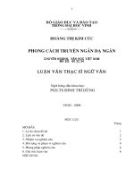 Phong cách truyện ngắn dạ ngân
