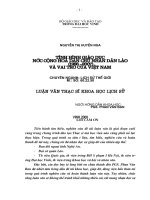 Tình hình giáo dục nước cộng hoà dân chủ nhân dân lào (1986   2007) và vai trò của việt nam