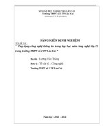 SKKN  ứng dụng CNTT trong dạy học môn công nghệ lớp 12 trong trường THPT số 2 TP lào cai 