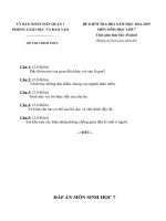 Đề thi học kì i môn sinh học 7 quận 1 thành phố hồ chí minh năm học 2014   2015(có đáp án)