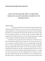 SKKN  rèn luyện kĩ năng đọc – hiểu tác phẩm kịch nhằm nâng cao hứng thú học tập môn ngữ văn cho học sinh 12  