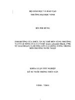 Ảnh hưởng của thức ăn tự chế đến tăng trưởng và tỷ lệ sống của cá vược (lates calcarifer block, 1790) từ giai đoạn cá hư