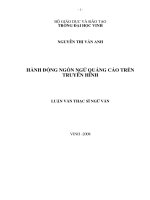 Hành động ngôn ngữ quảng cáo trên truyền hình