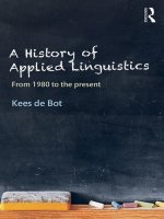 A history of applied linguistics from 1980 to the present