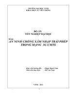 Công nghệ an ninh chống xâm nhập trái phép trong mạng 3g UMTS  luận văn tốt nghiệp đại học