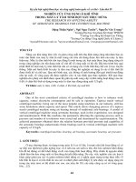 NGHIÊN cứu ỨNG DỤNG ổ KHÍ TĨNH TRONG máy LY tâm TINH bột sắn TRỤC ĐỨNG 