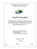 SKKN  vận dụng đổi mới PP dạy học nhằm phát hiện bồi dưỡng học sinh giỏi môn lịch sử 11,12 