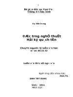 Đặc trưng nghệ thuật hồi ký quách tấn  luận văn thạc sĩ ngữ văn