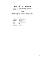 Báo cáo thí nghiệm đo lường