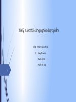 Bài thuyết trình xử lý nước thải công nghiệp dược phẩm