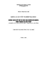 Chính sách hỗ trợ xã hội cho nhóm hộ nghèo  thực trạng và giải pháp (nghiên cứu tại xã xuân viên   nghi xuân   hà tĩnh)