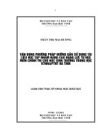 Vận dụng phương pháp hướng dẫn sử dụng tài liệu học tập nhằm nâng cao năng lực tự học môn chính trị cho học sinh trường