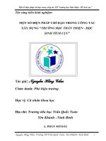 skkn một số kinh nghiệm chỉ đạo trong công tác xây dựng trường học thân thiện, học sinh tích cực 