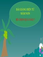 Bài giảng điện tử mầm non Lớp nhà trẻ đề tài Bé chọn quả nào?