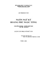 Ngôn ngữ ký hoàng phủ ngọc tường  luận văn thạc sĩ ngữ văn