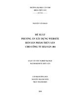 Đề xuất phương án xây dựng website bán sản phẩm thủy sản cho công ty hải sản 404