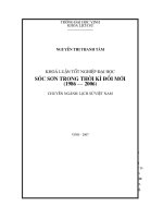 Sóc sơn (hà nội) trong thời kì đổi mới (1986   2006)