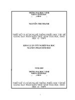 Thiết kế và sử dụng hệ thống phiếu học tập để giảng dạy phần kiến thức sinh thái học sinh học 12   THPT