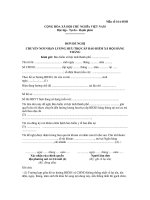 Đơn đề nghị chuyển nơi nhận lương hưu, trợ cấp bảo hiểm xã hội hàng tháng