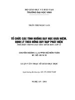 Tổ chức các tình huống dạy học khái niệm, định lý theo hướng quy nạp phát hiện thể hiện trong dạy học hình học lớp 11  luận văn thạc sỹ giáo dục học