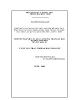 Thiết kế và sử dụng câu hỏi   bài tập để phát huy tính tích cực hoạt động nhận thức trong tổ chức dạy học các quy luật d