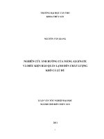Nghiên cứu ảnh hưởng của màng alginate và điều kiện bảo  quản  lạnh đến chất  lượng khô cá  lù đù