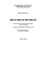 Động từ trong tục ngữ tiếng việt  luận văn thạc sỹ ngữ văn