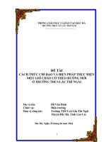 SKKN  cách thức chỉ đạo và biện pháp thực hiện một giờ chào cờ theo hướng mới ở trường THCS lầu thí ngài  