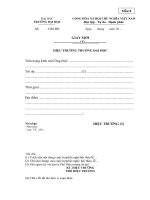 Giấy mời từ hiệu trưởng