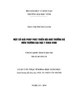 Một số giải pháp phát triển đội ngũ trưởng bộ môn trường đại học y khoa vinh