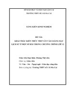 SKKN  khai thác kiến thức thơ văn vào giảng dạy lịch sử ở một số bài trong chương 