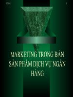 Marketing trong bán sản phẩm dịch vụ ngân hàng