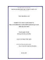 NGHIÊN CỨU CHẤT LƯỢNG DỊCH VỤ TIỆC CUNG ĐÌNH HUẾ TẠI HỆ THỐNG KHÁCH SẠN 4 SAO TRÊN ĐỊA BÀN HUẾ