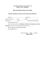 Đơn xin hưởng trợ cấp xã hội