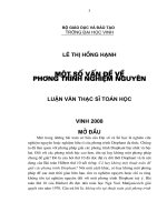 Một số vấn đề về phương trình nghiệm nguyên